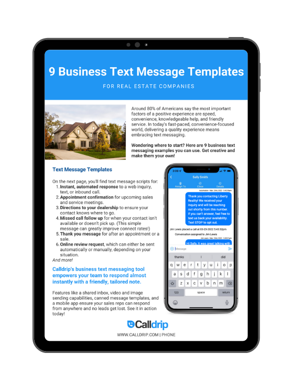 Text Message Templates for Real Estate Business Text Templates